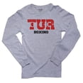 thumbnail image 1 of Turkey Boxing - Olympic Games - Rio - Flag Men's Long Sleeve Grey T-Shirt, 1 of 2