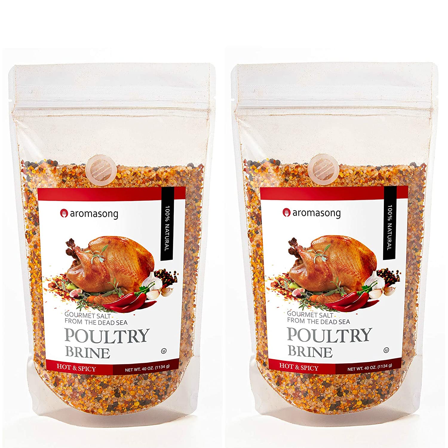 Turkey Brine, & Spicy, For Wet & Dry Brining, 2 Lb. 2 Pack 100 Natural