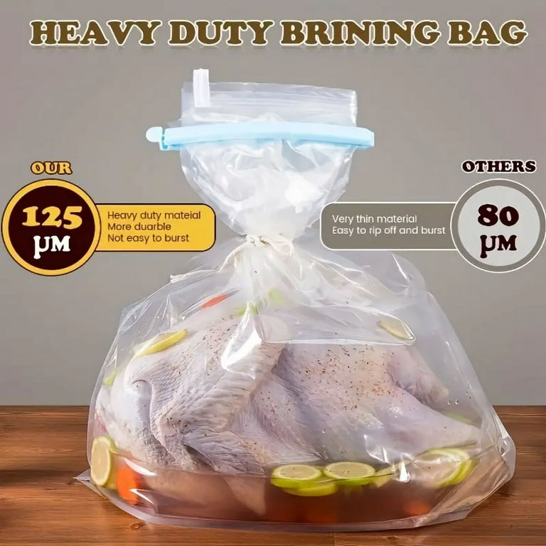 12 Large Plastic Bags with Zipper Top - 5 Gallon Bags 18 X 24