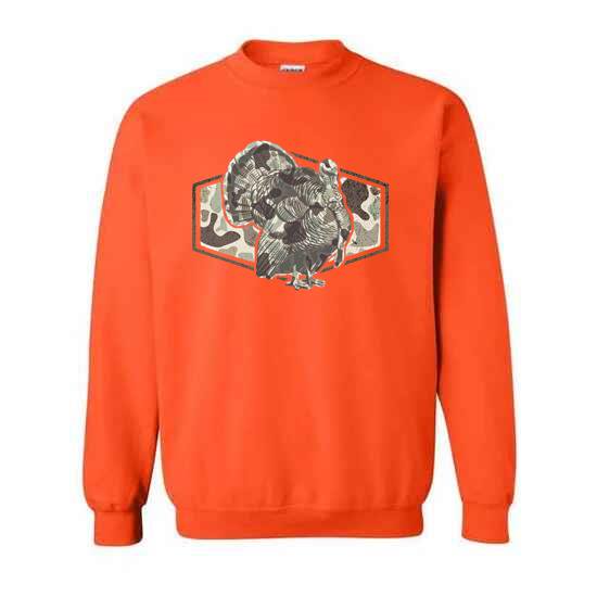 Turkey Camo Hunting Marsh Camouflage Game Unisex Sweatshirt up to 5XL