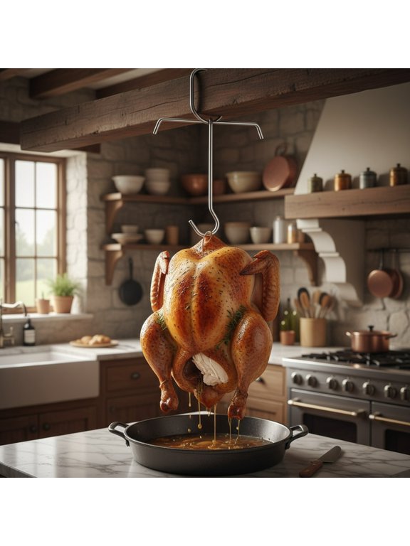 Turkey Chicken Goose Hooks For Roasting Set Of 5 Heavy Duty Stainless Steel Hanging Hooks For Home Kitchen Oven Grilling BBQ Great Gift For Cooking Enthusiasts And Beginners