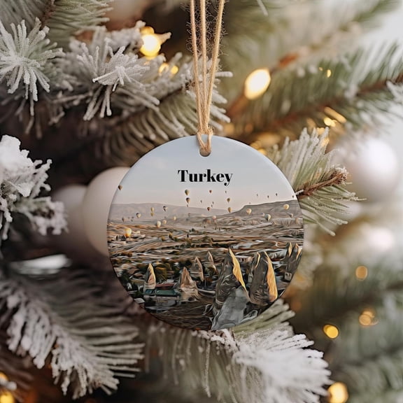 Turkey Christmas Ornament, Turkey Gift, Turkey Travel, Christmas Decor, Turkey Souvenir, Travel Gift, Tree Ornaments 2Z5He9 (Turkey-61TH1)