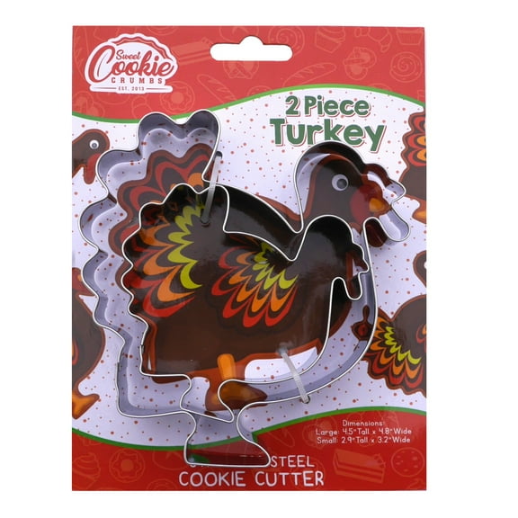 Turkey Cookie Cutter Set, 2 Piece, Stainless Steel