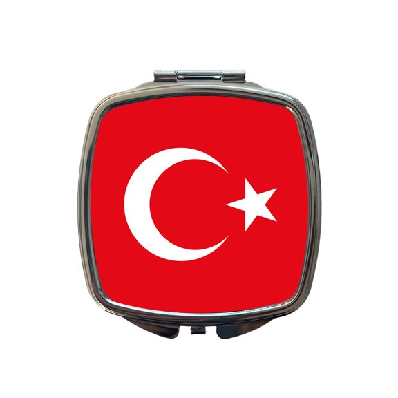 Turkey Country Flag Travel Makeup Handbag Purse Small Pocket Compact Mirror