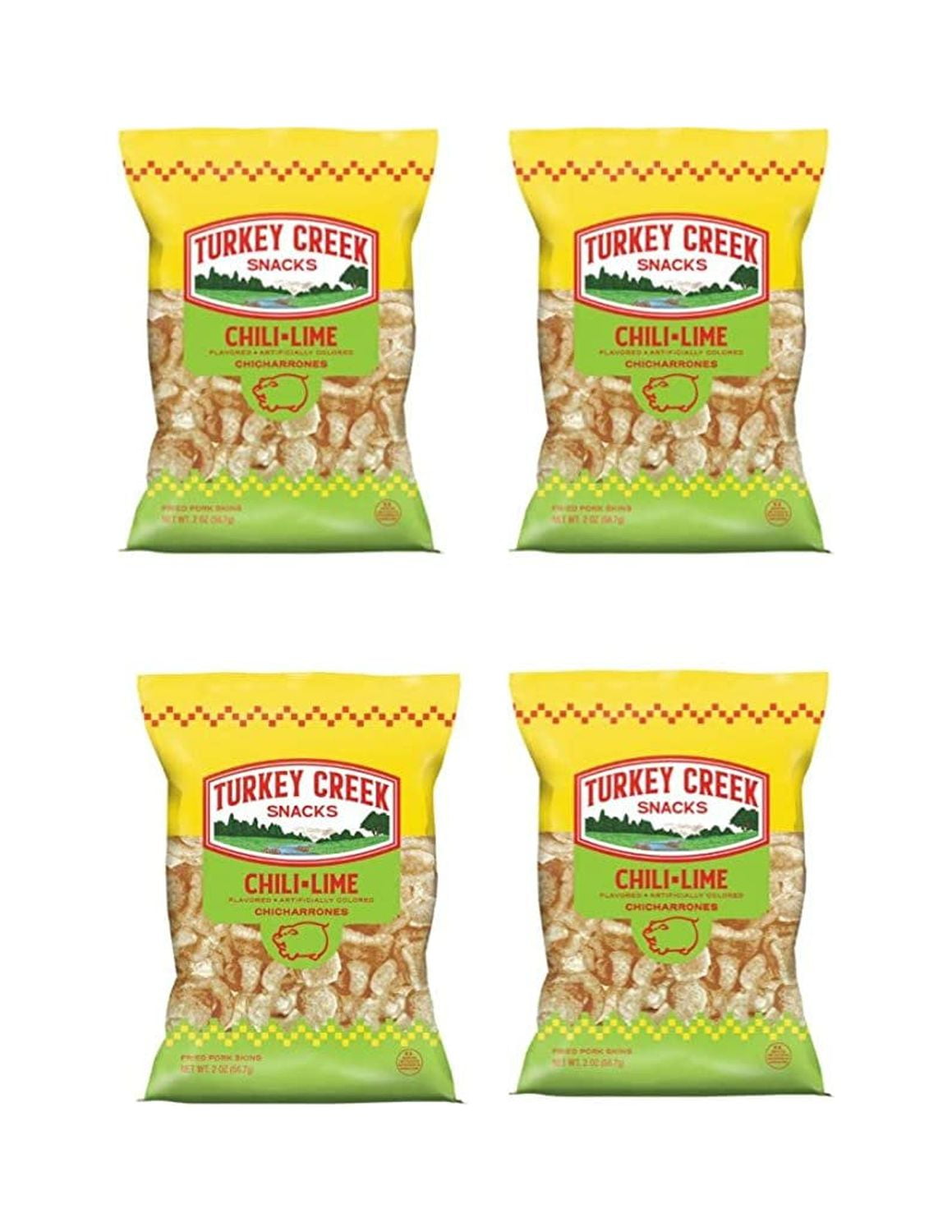 Turkey Skin Rinds Turkey Creek Trading Company Fried Pork Skins Chili Lime 2oz, 4 Pack ...
