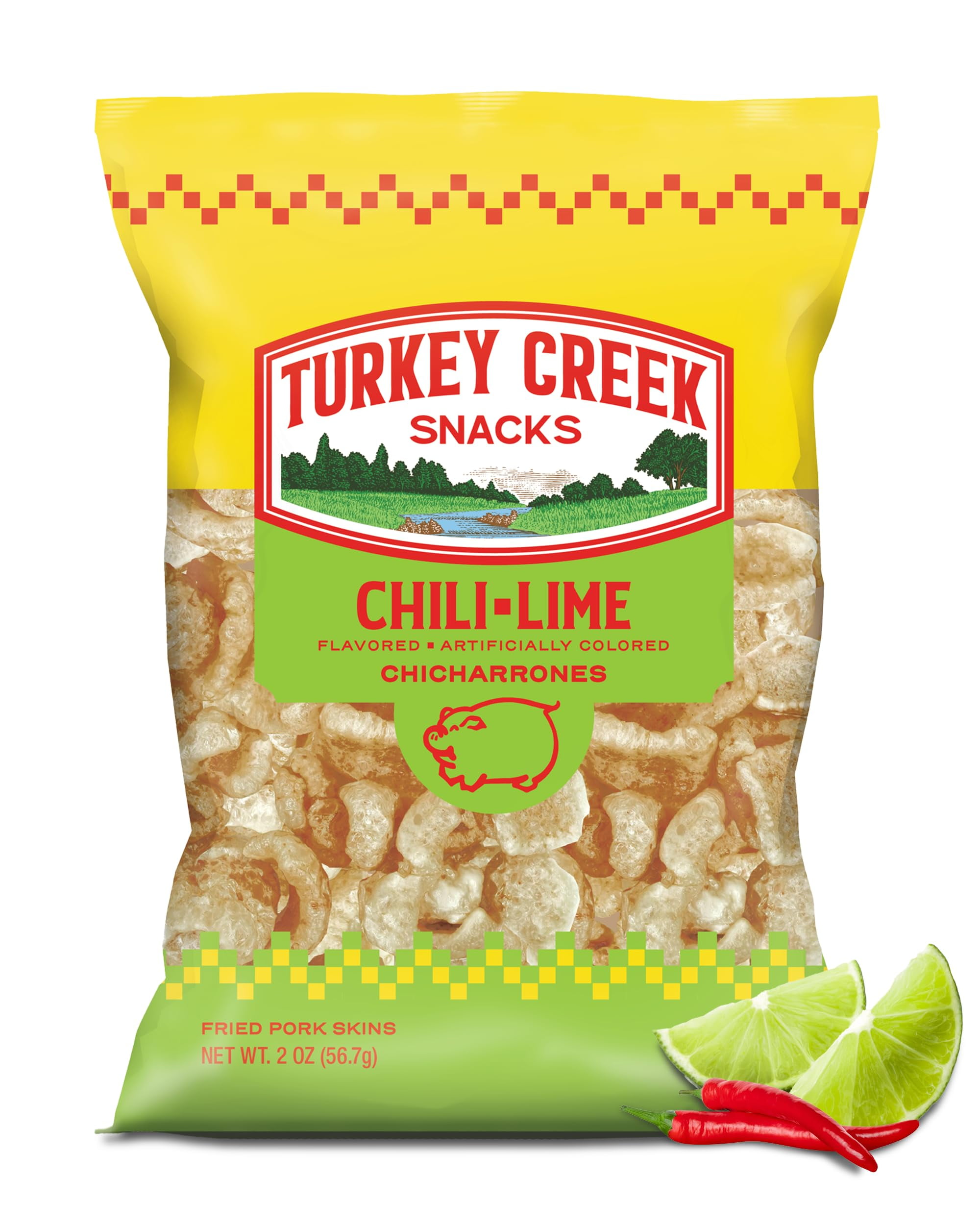 Turkey Creek Chili Lime KEF28 Chicharrones, Fried Pork Rinds - Chili ...