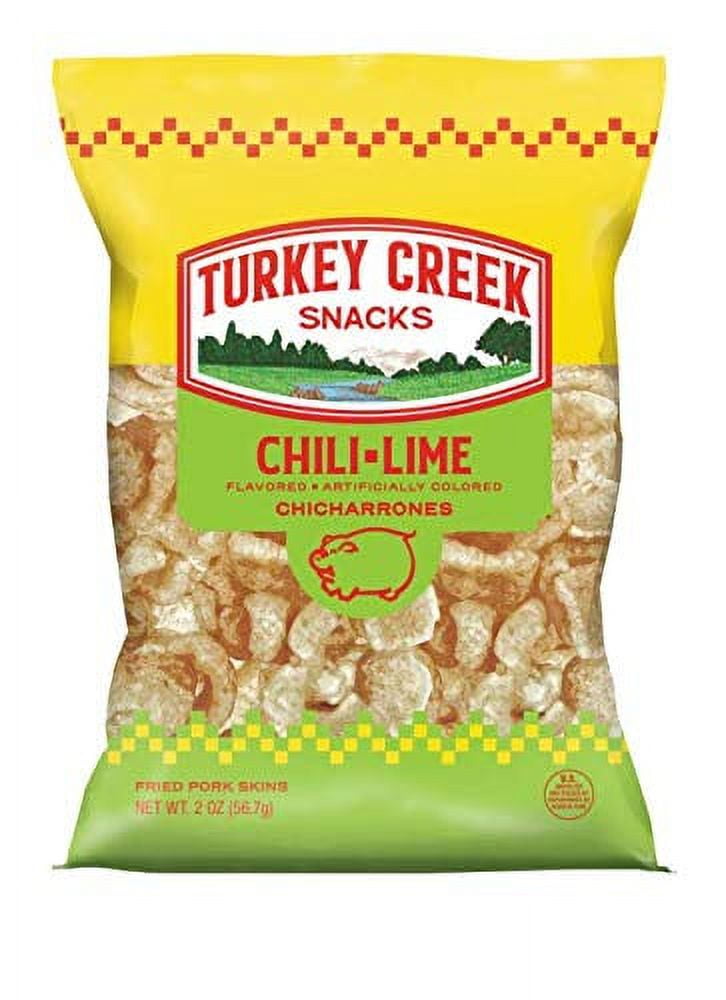 Turkey Skin Rinds Turkey Creek Fried Pork Skins Rinds Chicharrones Chili-Lime Flavor 2 oz ...
