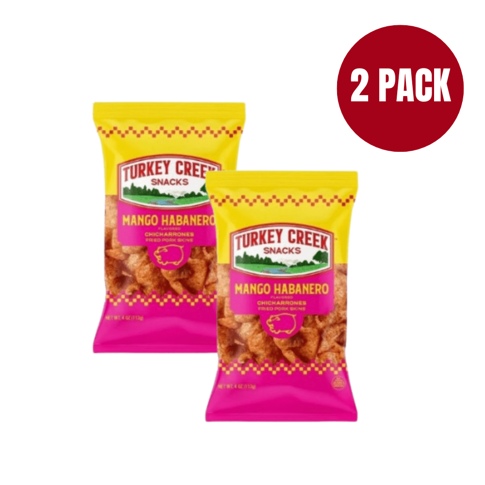 Turkey Creek Mango Habanero Pork Rinds, 4 oz Bags, 2 Pack, Sweet ...