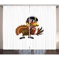 thumbnail image 1 of Ambesonne Turkey Curtains 2 Panel Set, Sport Themed Cartoon, 108" x 96", Multicolor, 1 of 3