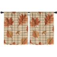 thumbnail image 1 of Turkey Design Maple Leaf Kitchen Curtains 2 Pack Cafe Curtains Short,42x54in Kitchen Curtains Fall Holiday Long Curtain, 1 of 5