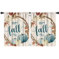 thumbnail image 1 of Turkey Design Thanksgiving and Fall Decor Tier Kitchen Curtains 2 Pieces Semi-Sheer,42x54in Kitchen Curtains Fall Holiday Long Curtain, 1 of 5