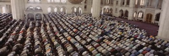 Turkey Edirne Friday Noon Prayer at Selimiye Mosque Canvas Art - Panoramic Images (36 x 12)