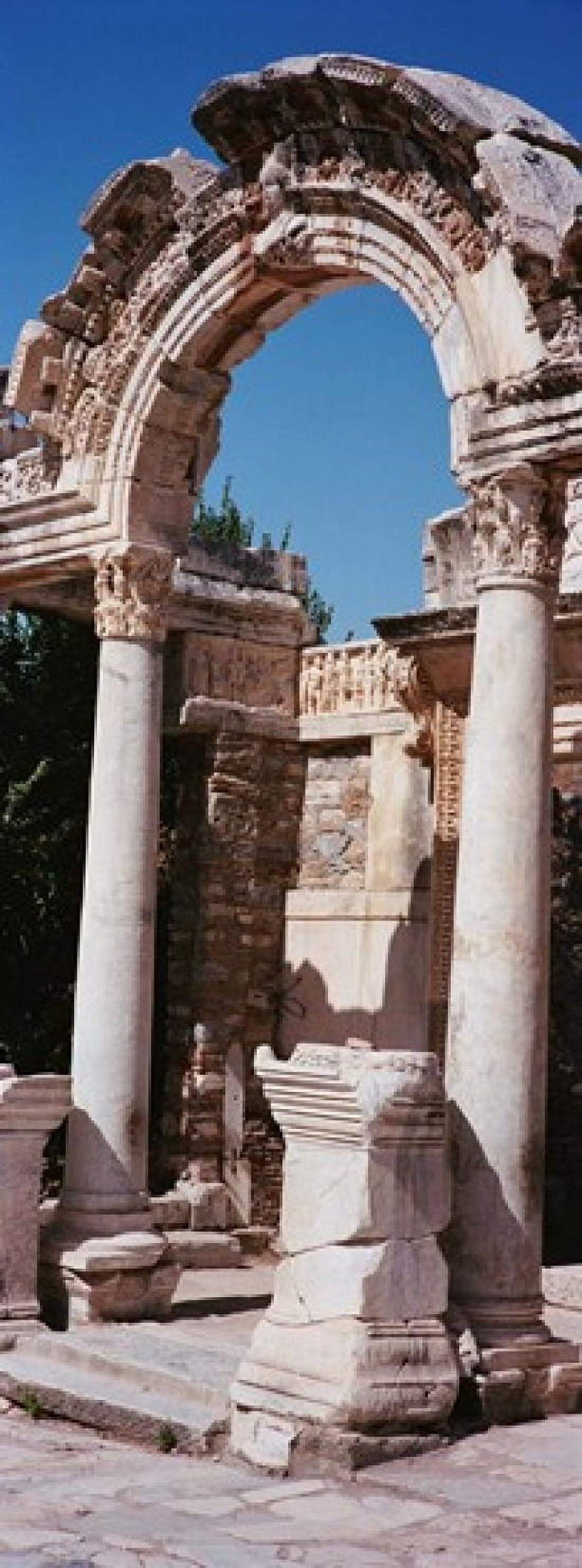 Turkey Ephesus building facade Canvas Art - Panoramic Images (15 x 6)