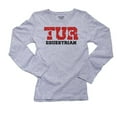 thumbnail image 1 of Turkey Equestrian - Olympic Games - Rio - Flag Women's Long Sleeve Grey T-Shirt, 1 of 2