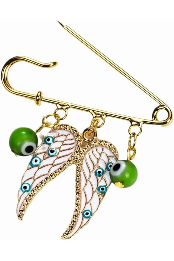 Turkey Evil Eye Charm Blue Lucky Brooch Pins Jewelry Protection Wing Turkish Colorful for Good Luck Jewelry Gifts for Women Men