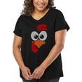 thumbnail image 1 of Turkey Face - Women's Plus Size Word Art V-Neck, 1 of 3