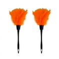 thumbnail image 1 of Turkey Feather Dusters for Cleaning Home Blinds Kitchen car Office, Eco-Friendly Reusable （2 pcs Orange）, 1 of 5