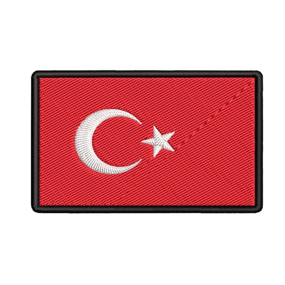 Turkey Flag Embroidered Iron-on Patch