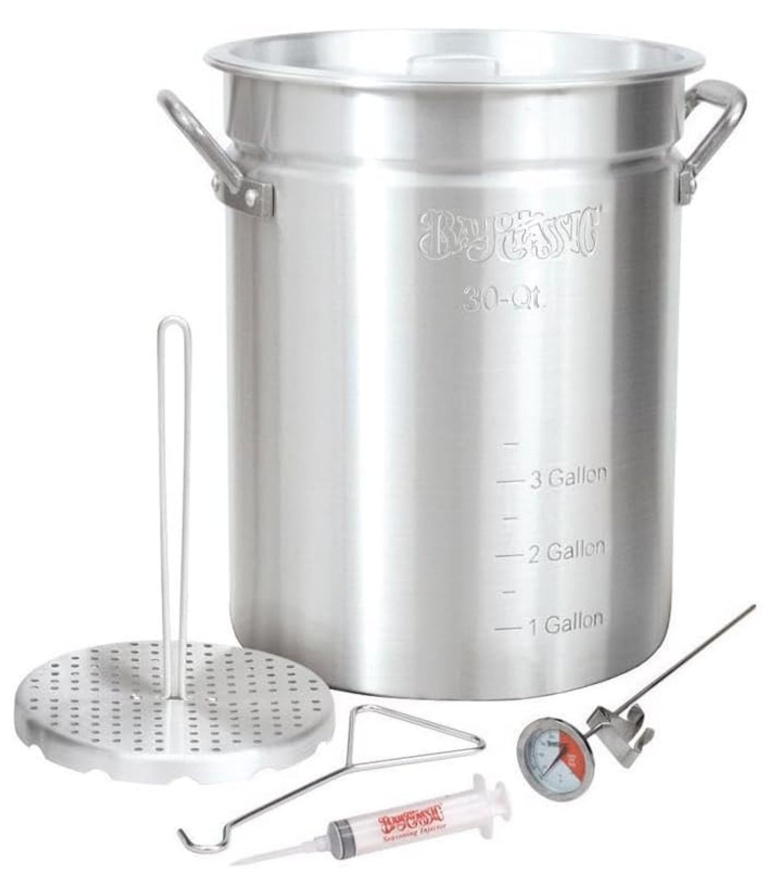 Bayou Classic 30 Qt Silver Aluminum Turkey Fryer Kit