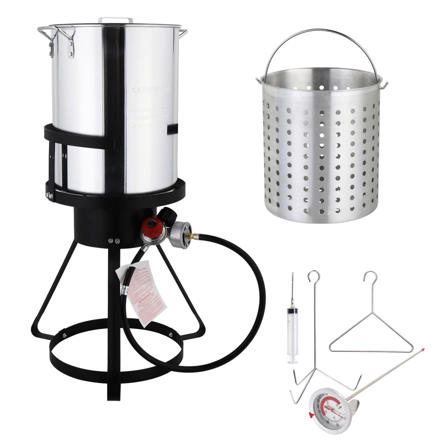 Turkey Fryer Kit, 30QT Aluminum Turkey Deep Fryer w/Baskets & Stand