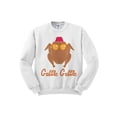 thumbnail image 1 of Turkey Head Thanksgiving Sweatshirt Large White, 1 of 1