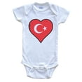 thumbnail image 1 of Turkey Heart Turkish Flag Baby Bodysuit, 1 of 2