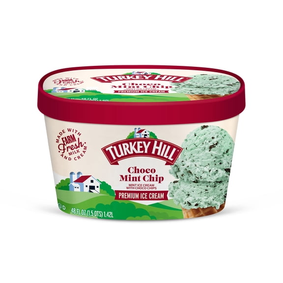 Turkey Hill Choco Mint Chip Premium Ice Cream, 48 fl oz