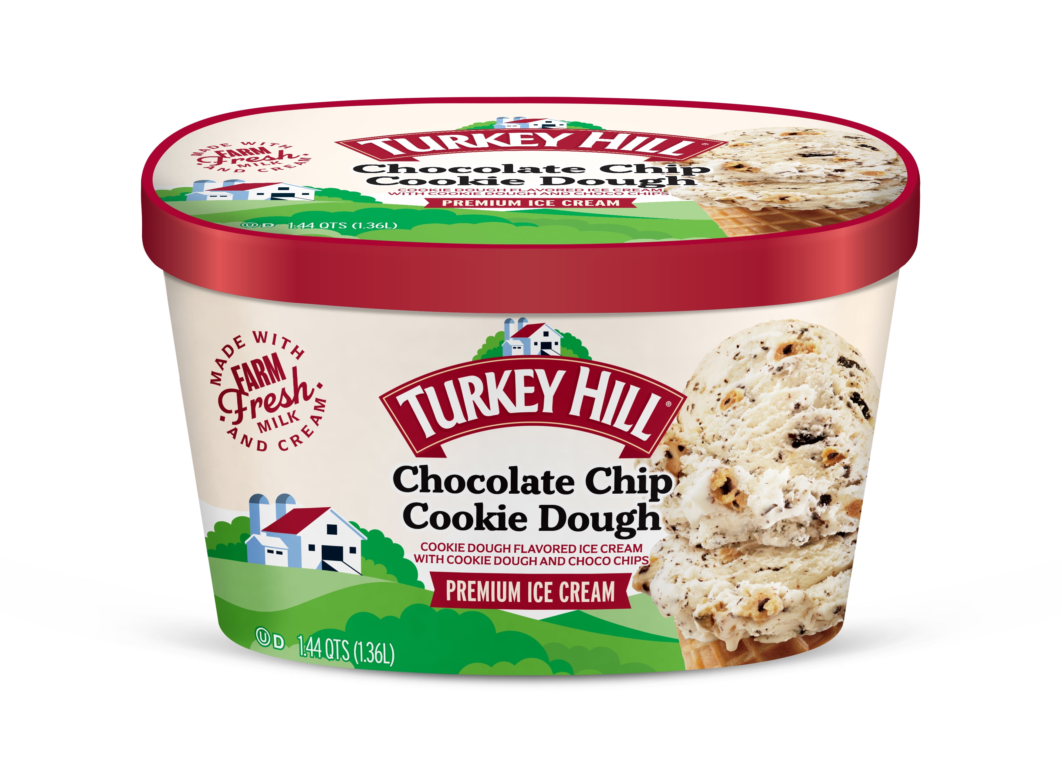 Turkey Hill Chocolate Chip Cookie Dough Ice Cream 46 fl oz Tub