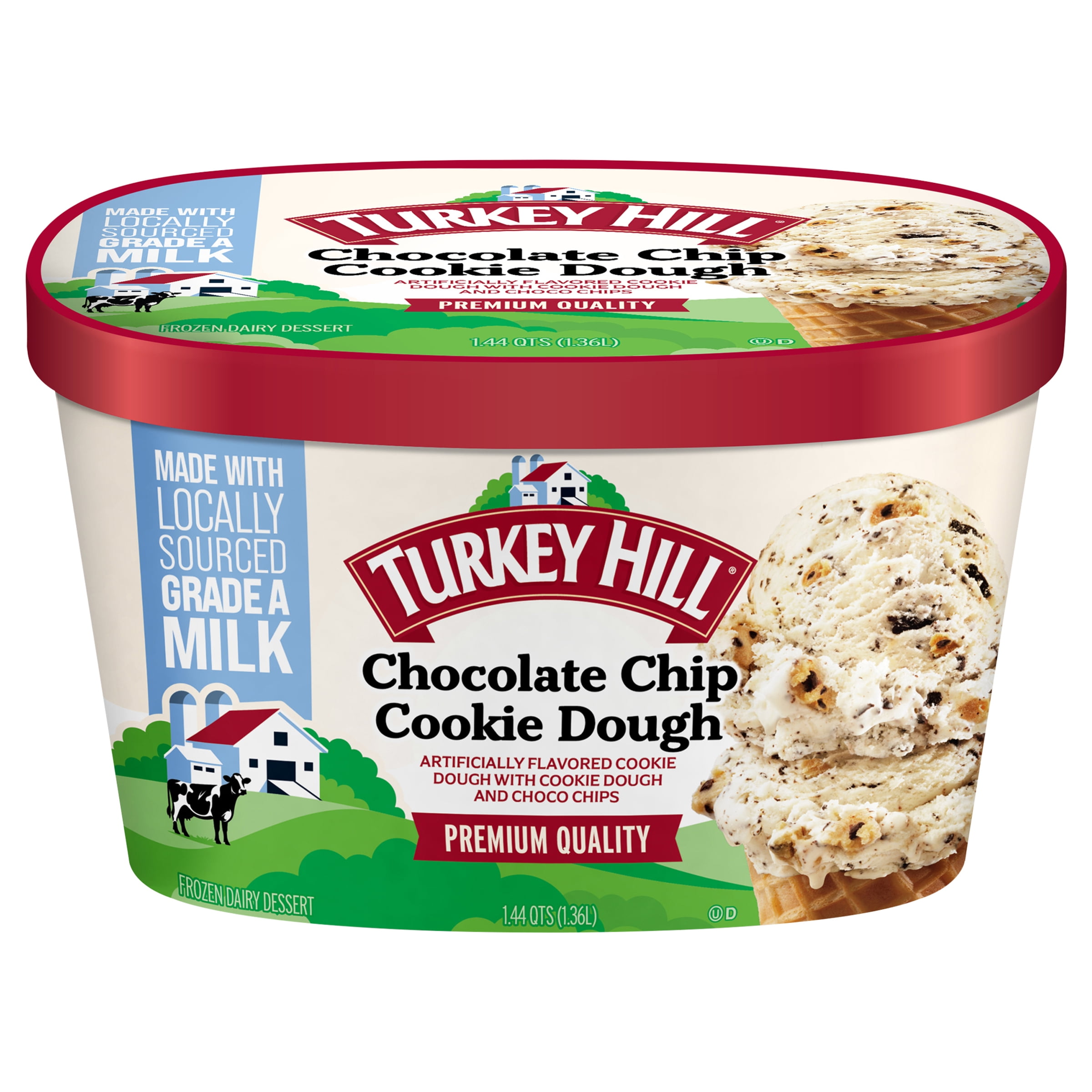 Turkey Hill Chocolate Chip Cookie Dough Ice Cream 46 fl oz Tub