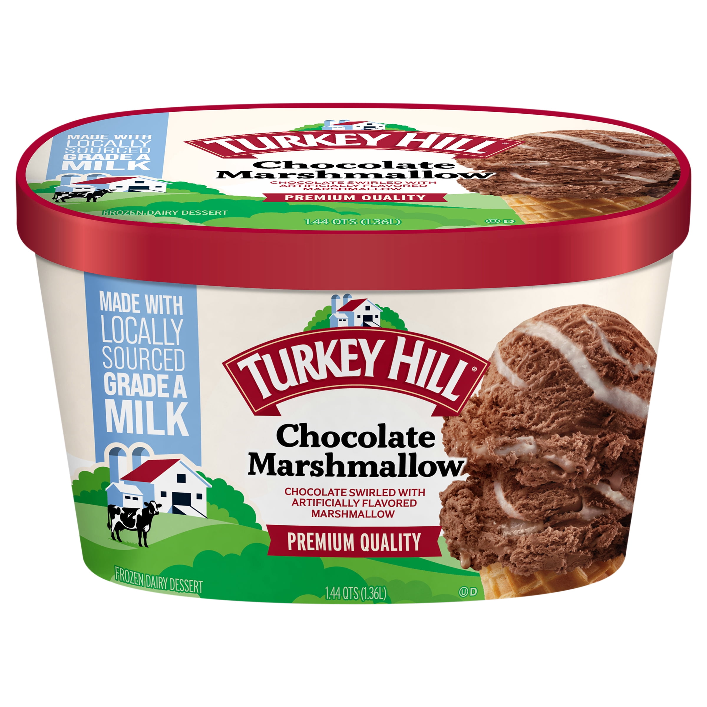 Turkey Hill Chocolate Marshmallow Premium Ice Cream, 46 fl oz