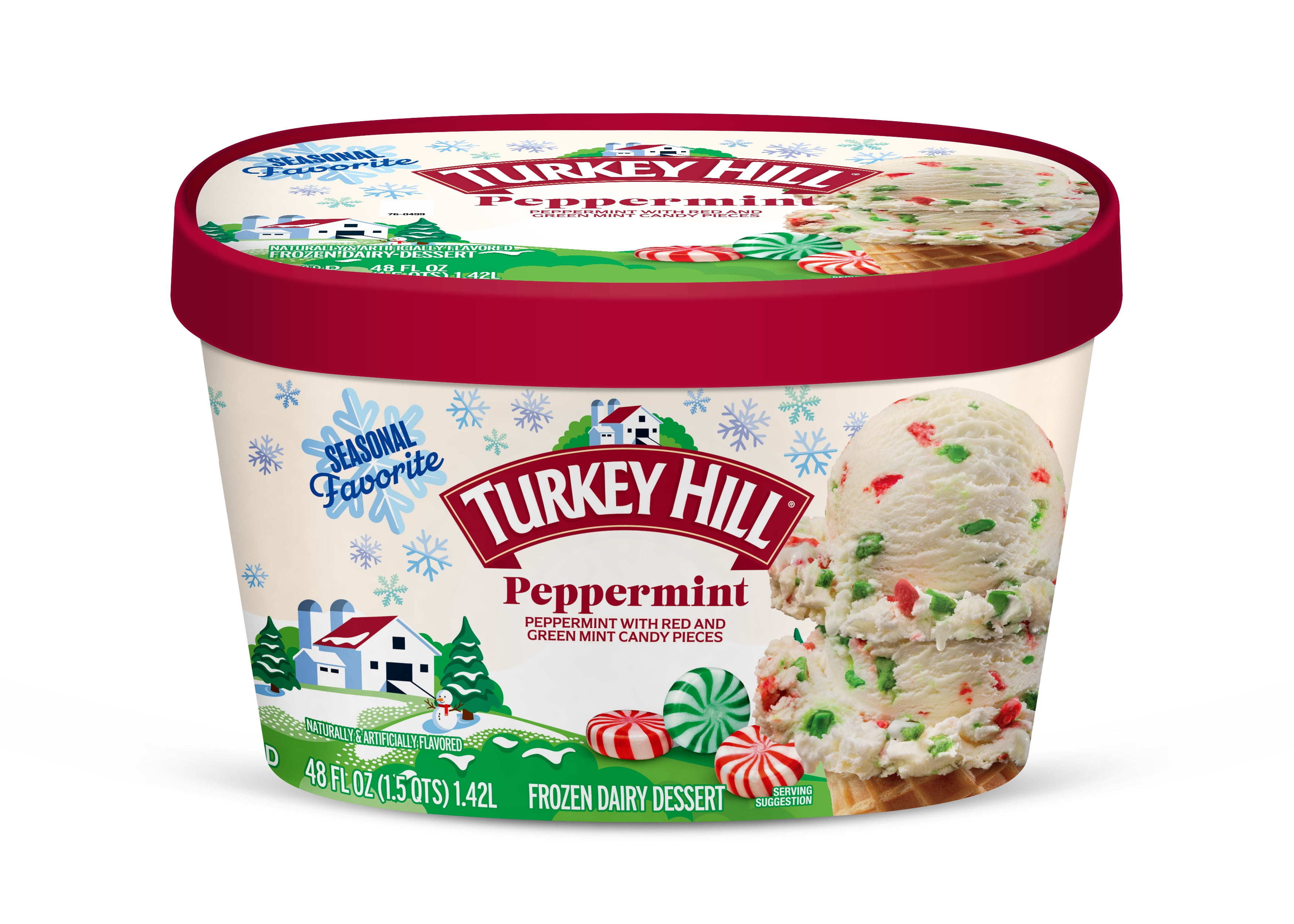 Turkey Hill Dairy Peppermint Premium Ice Cream, 48 fl oz