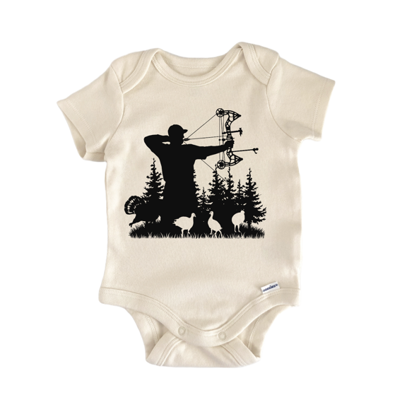 Turkey Hunter Hunting Bow - Baby Bodysuit