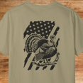 Turkey Hunter Strutting Turkey American Flag Gobbler Comfort Colors