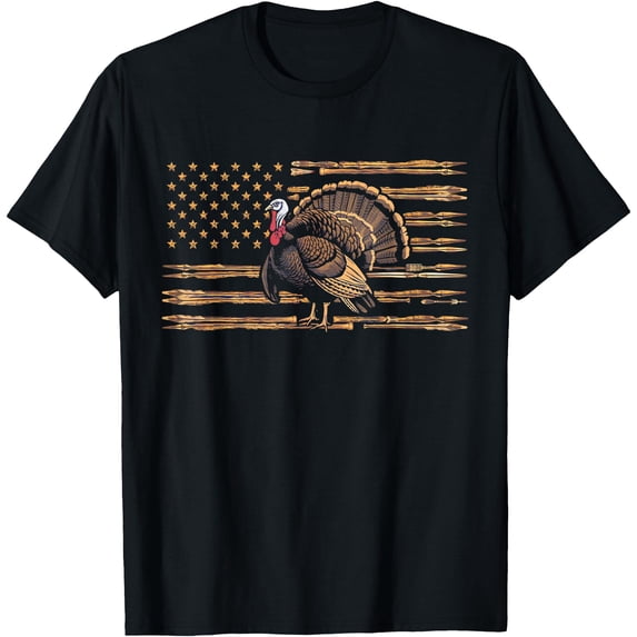 Tree Protection Flagging Turkey Hunting American Flag Tree Camouflage T-Shirt - Walmart.com