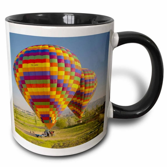 3drose, Turkey in Cappadocia and Hot Air Ballooning -as37 Dgu0348 - Darrell Gulin, 11oz Two-tone Black Mug