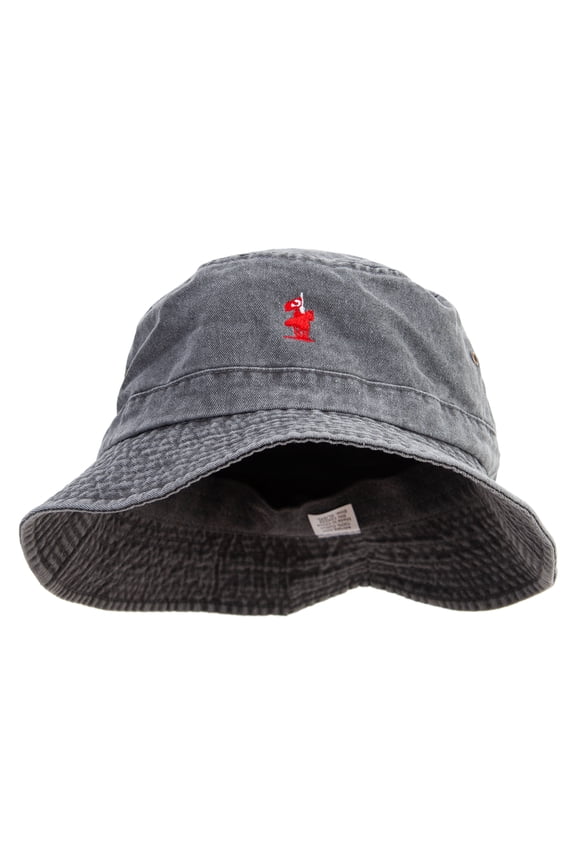 Turkey Independence Day Sign Embroidered Big Size Washed Hat - Black XL-2XL