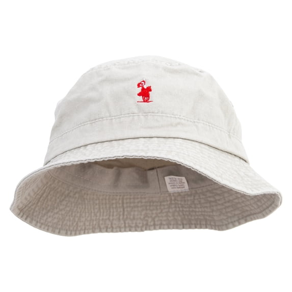 Turkey Independence Day Sign Embroidered Big Size Washed Hat - Khaki XL-2XL