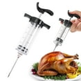 thumbnail image 1 of Turkey Injector,Meat Injector Syringe, 1-Oz Plastic Marinade Turkey Injector Kit, 2 Marinade Injector Needles For Bbq Grill,Premium Portable Turkey Injector Kit,Black, 1 of 9