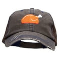 thumbnail image 1 of Turkey Is Served Embroidered Frayed Mesh Cap - Brown OSFM, 1 of 5