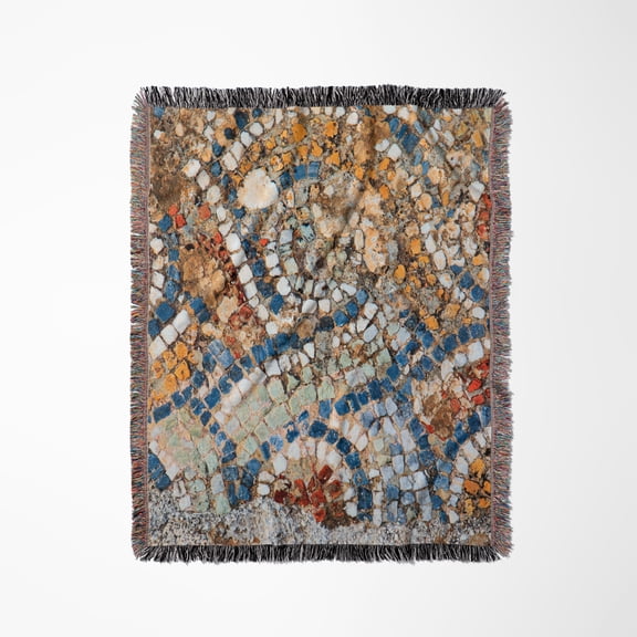 Turkey, Izmir, Selcuk, Ancient City Ephesus. Mosaic Floors., Woven Blanket