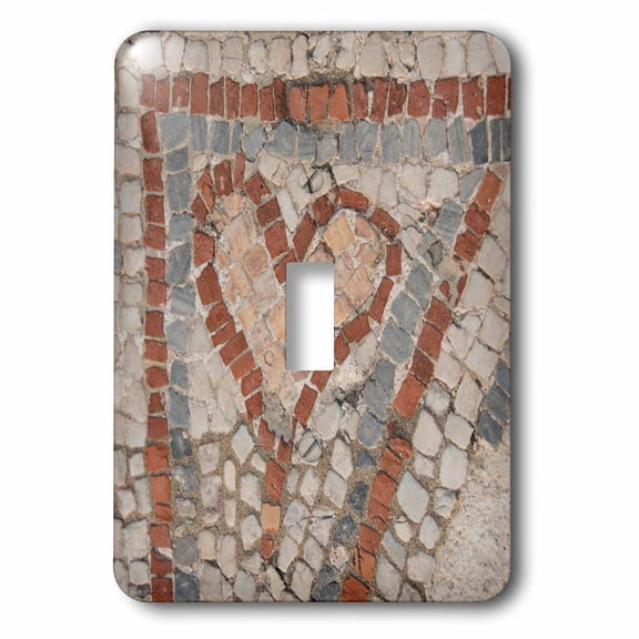 3dRose, Turkey, Kusadasi, Ephesus. Detail of ancient floor mosaic., single toggle switch