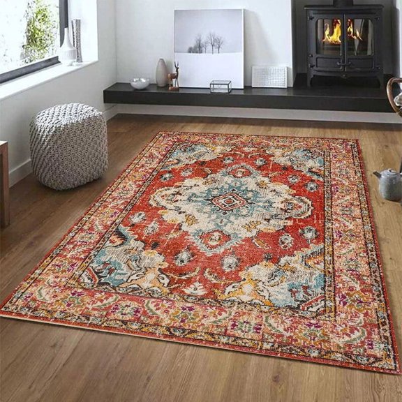 Turkey Mandala Big Carpets for Living Room Home Non-slip Waterproof Large Geometric Area Rugs for Bedroom Parlor Floor Mat Tapis