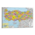 thumbnail image 1 of Turkey Map Posters Poster Decorative Painting Canvas Wall Art Living Room Posters Bedroom Painting 20x30inch(50x75cm), 1 of 6