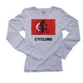 thumbnail image 1 of Turkey Olympic - Cycling - Flag - Silhouette Women's Long Sleeve Grey T-Shirt, 1 of 2