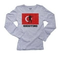 thumbnail image 1 of Turkey Olympic - Modern Pentathlon - Flag - Silhouette Women's Long Sleeve Grey T-Shirt, 1 of 2
