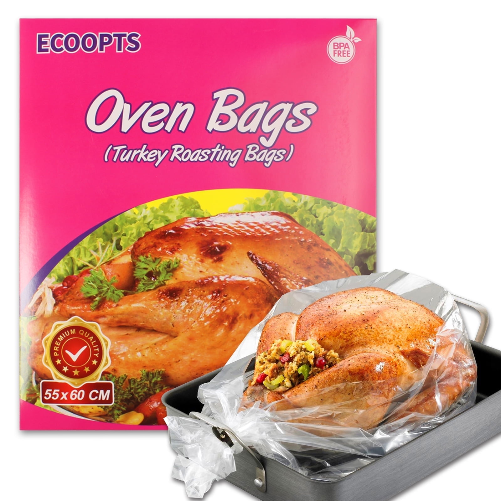 Turkey Oven Bags Large Size BPA Free Cooking Roasting Bags (10 Pack)