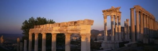 Turkey Pergamum temple ruins Canvas Art - Panoramic Images (36 x 12)