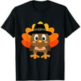 thumbnail image 1 of Turkey Pilgrim Costume Shirts for Boys & Girls Thanksgiving T-Shirt, 1 of 3