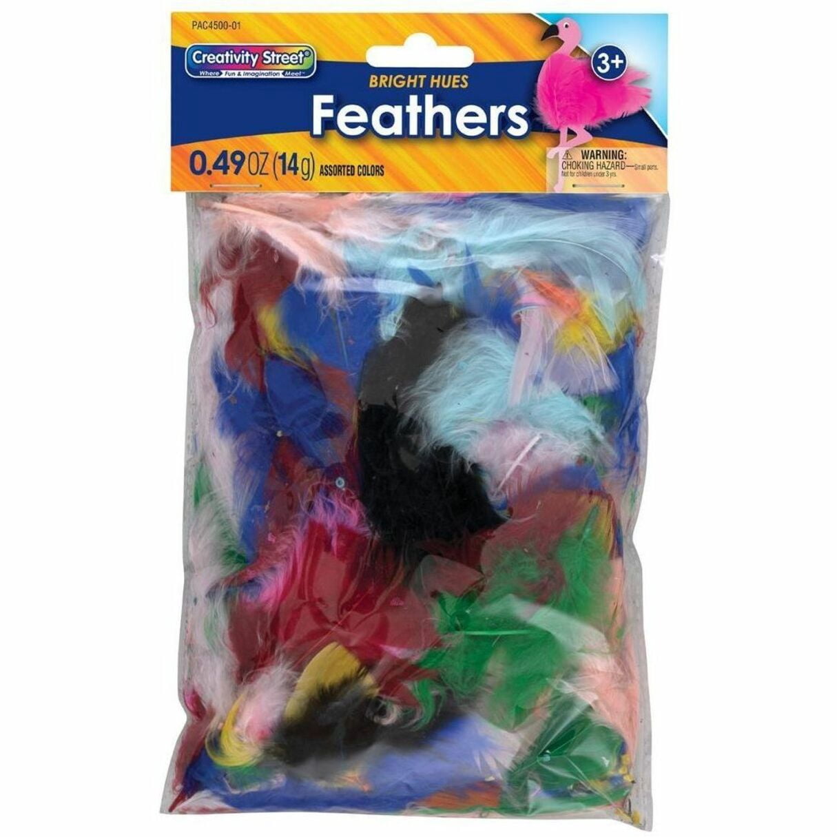 Creativity Street Turkey Plumage Feathers, Assorted Bright Hues, Assorted Sizes, 14 grams