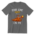 thumbnail image 1 of Turkey Pour Some Gravy On Me Funny Thanksgiving Unisex Men's T-shirt For Men, XL, Charcoal, 1 of 6